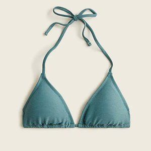 J. Crew MEDIUM Green Rib String Bikini Top